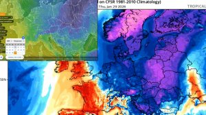 В течении 3-й декады января в Европу будит поступать арктический воздух. Прогноз погоды
