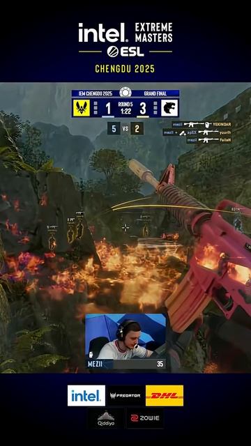 Лучшие моменты CS2: Квадро-килл от Mezii #vitality #furia #apex #ropz #team spirit #donk #zywoo смотреть онлайн