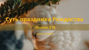Суть праздника Рождества | Иоанна 3:16 | Авенир Елизаров