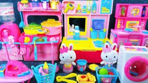 Мультики для девочек. Хелоу Китти: игрушки для кухни и стирки. Смотреть мультики для детей.