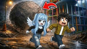 УБЕГИ ОТ ГИГАНТСКОГО КАМНЯ В РОБЛОКС ! ЧЕЛЕНДЖ НА ВЫЖИВАНИЕ ROBLOX ФЛАСОЧКА