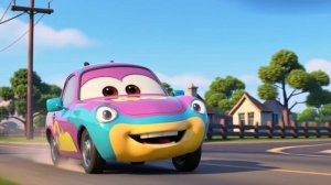 Автомобильные мечты: мчимся по радуге мультик