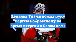 Дональд Трамп пожал руку Сергею Бобровскому во время встречи в Белом доме