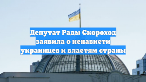 Депутат Рады Скороход заявила о ненависти украинцев к властям страны