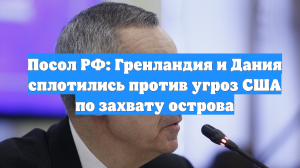 Посол РФ: Гренландия и Дания сплотились против угроз США по захвату острова
