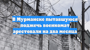 В Мурманске пытавшуюся поджечь военкомат арестовали на два месяца
