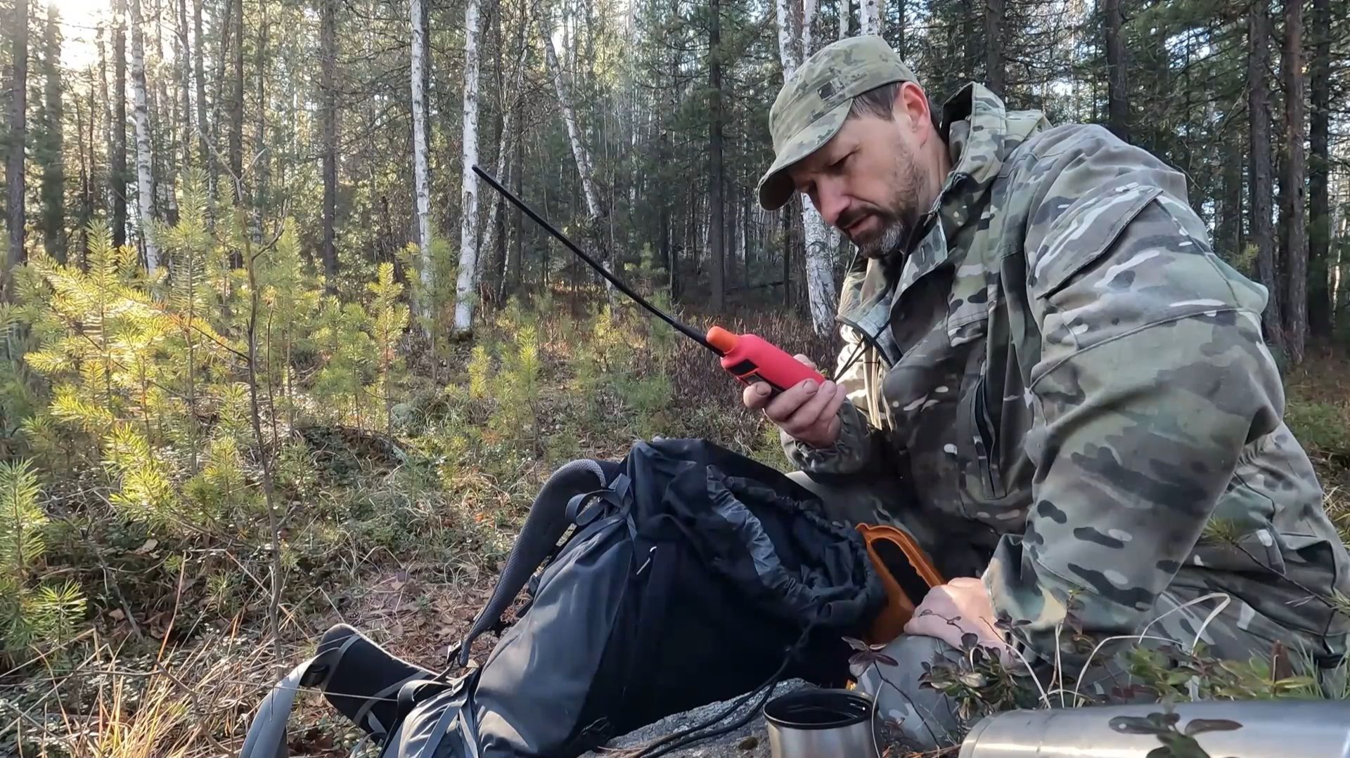 Добыл рябчика. Собака лает белку. По новой тропе на зимовьё. # 1 смотреть онлайн