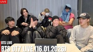 Прямая трансляция BTS OT7 на Weverse (16.01.2026) Джин, Шуга, Джей-Хоуп