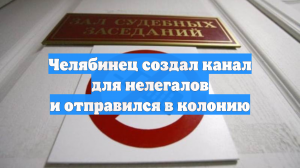 Челябинец создал канал для нелегалов и отправился в колонию