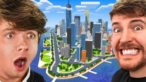 ВЫЖИВИ В ЭТОМ ГОРОДЕ В МАЙНКРАФТЕ И ПОЛУЧИ 10000$ ! MINECRAFT MRBEAST ДАКПЛЕЙ КОМПОТ НУБ И ПРО