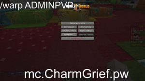 Играю в майнкрафт на mc.CharmGrief.pw