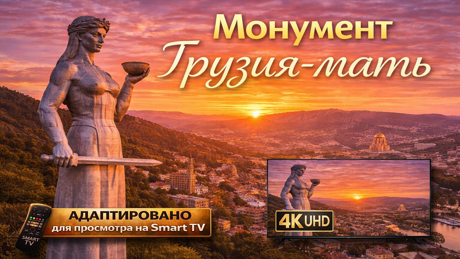 Грузия. Монумент - Грузия мать. (Видео 4К) смотреть онлайн