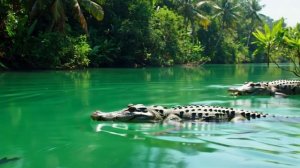 Крокодилы в реке Амазонка