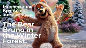Медвежонок Бруно в зимнем лесу | Добрый развивающий мультик для малышей на английском