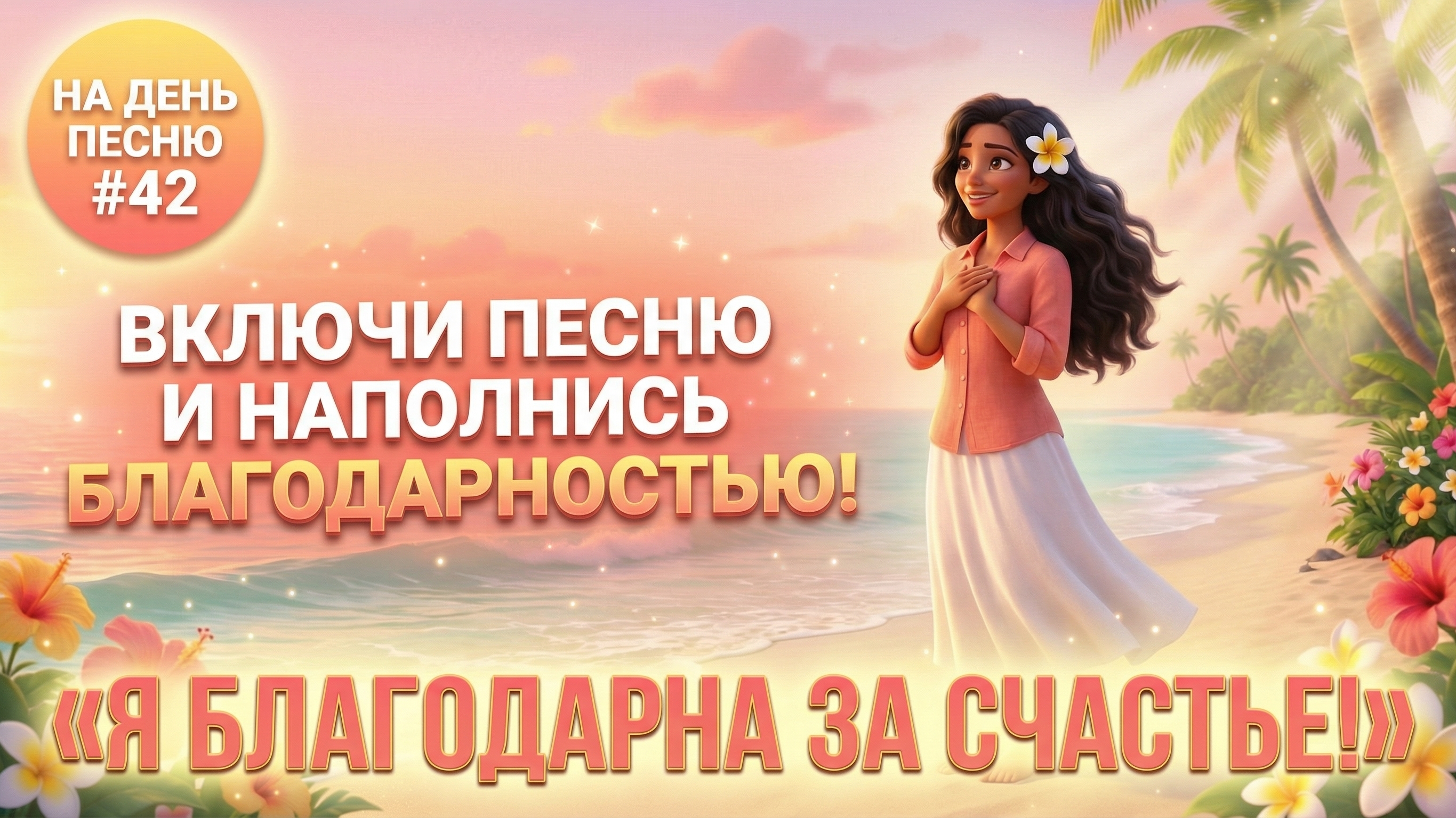 НА ДЕНЬ ПЕСНЮ #42 | РАДОСТНАЯ ПЕСНЯ-АФФИРМАЦИЯ НА БЛАГОДАРНОСТЬ | «Я Благодарна За Счастье!» 🌴☀️ смотреть онлайн