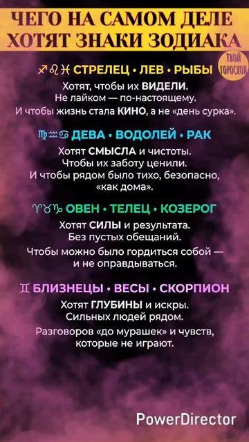 Чего на самом деле хотят знаки зодиака. Твой гороскоп смотреть онлайн