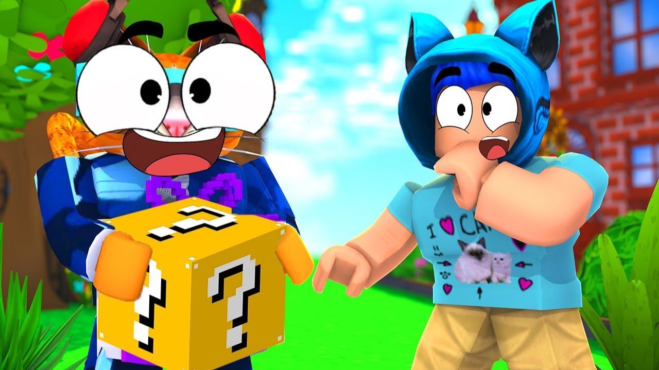 ЛАКИ БЛОКИ В РОБЛОКС! ЧТО НАШЛИ КОТИК ИГРОМАН И КОТЕНОК ЛАИК БОИ КОТИКОВ