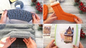 Середина января❄️ Все мои процессы. Вязание и вышивка.