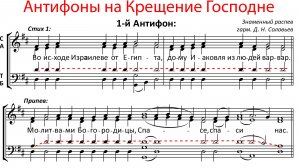 АНТИФОНЫ КРЕЩЕНИЯ ГОСПОДНЯ✨Обиход (в терцию)Знаменный р-в - Теноровая партия