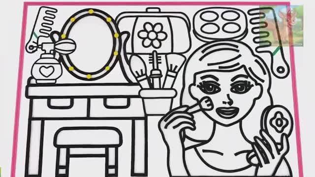 Искусство рисования желе на туалетном столике, набор наклеек для макияжа с желейной раскраской смотреть онлайн