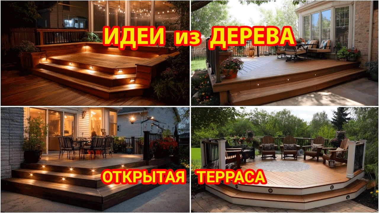 Идеи из дерева и как сделать открытую террассу своими руками фото смотреть онлайн