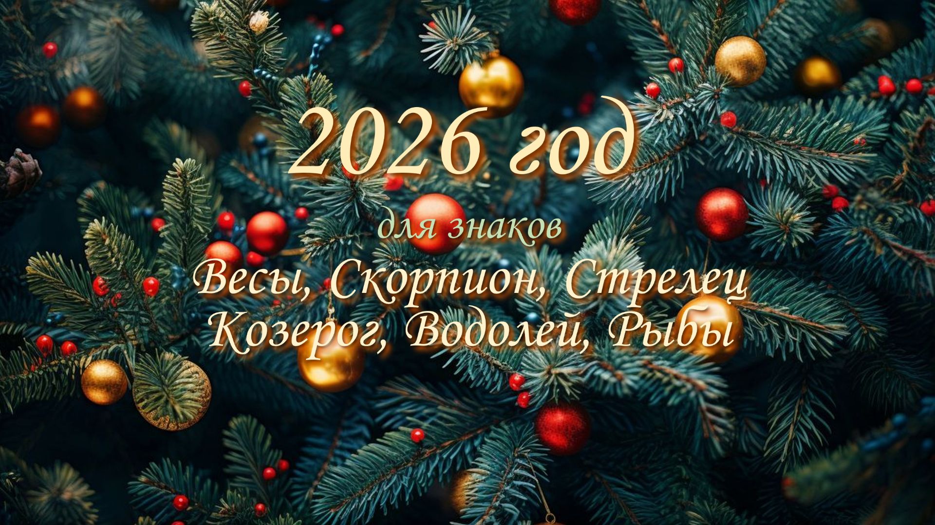 Новый 2026 для знаков Весы, Скорпион, Стрелец, Козерог, Водолей, Рыбы смотреть онлайн