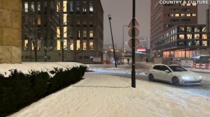 Амстердам вечером под снегом ❄️ Зимняя прогулка по центру города