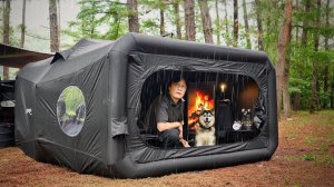 Кемпинг под дождем с новой капсулой палаткой.