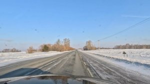 Сибирь. Зимняя трасса от Новосибирска до поворота к деревне Амба