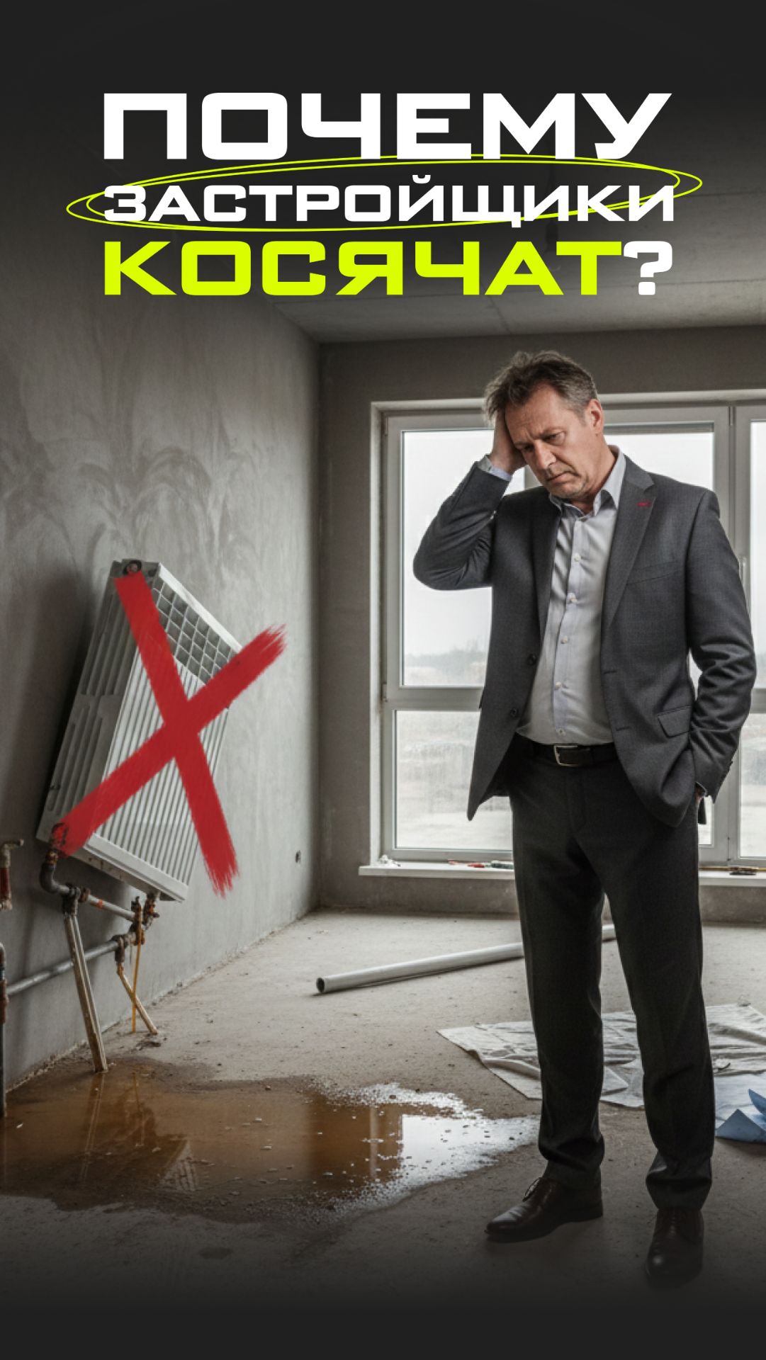 Очередной «сюрприз» от застройщика в системе отопления #сантехника #инженерия #стройка смотреть онлайн