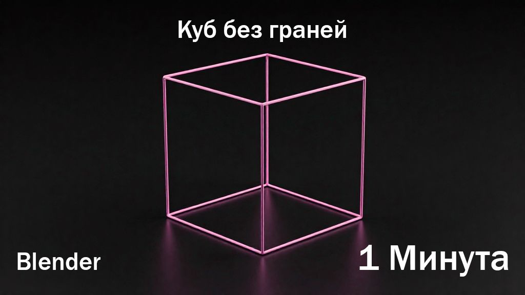 Куб в blender без граней за 1 минуту