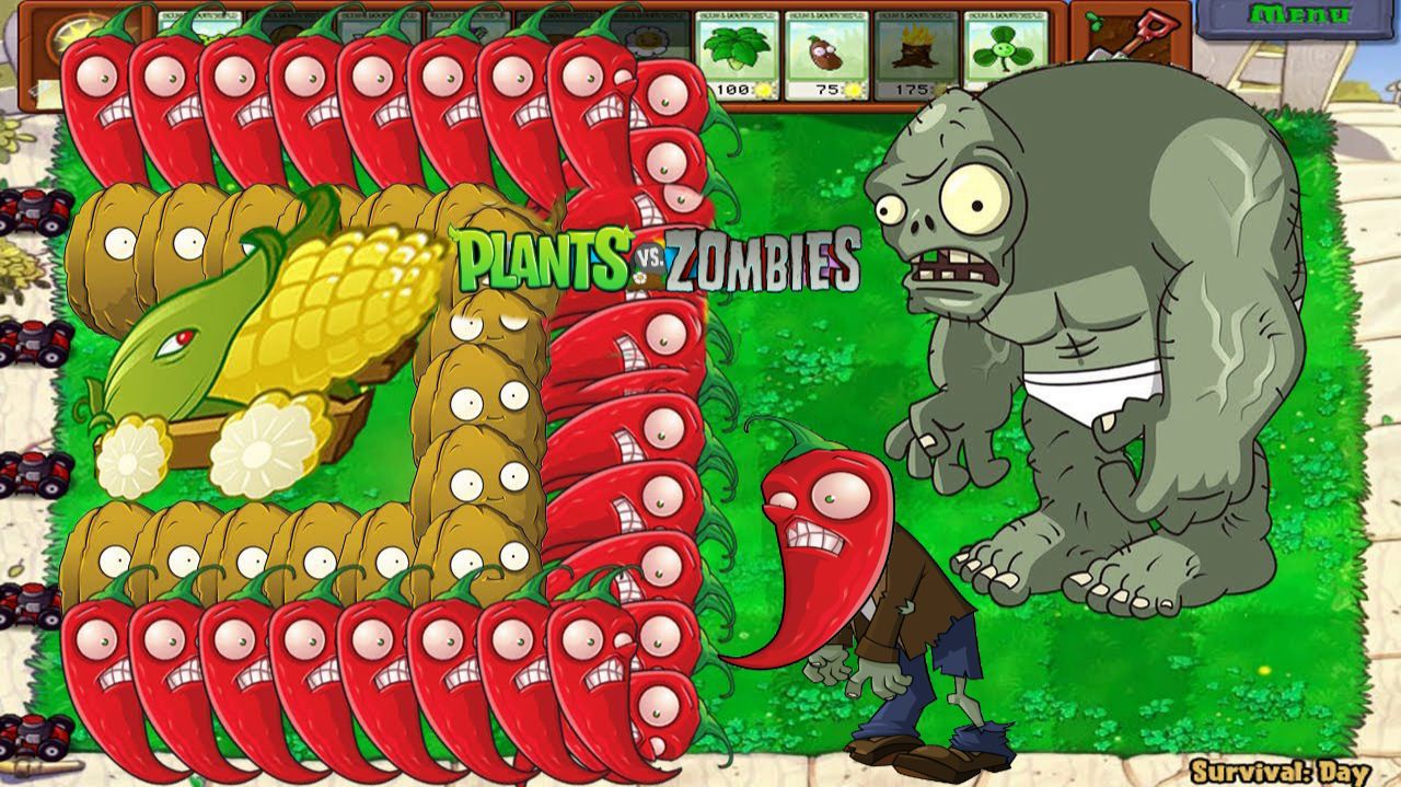Зомби против растений! Plants vs Zombies ПвЗ PvZ Растения против Зомби смотреть онлайн