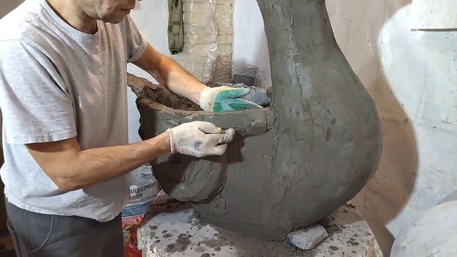 вазон из цемента