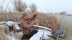 НА РЫБАЛКУ И ОХОТУ в СНЕГОПАД. ОХОТА НА УТКУ. РЫБАЛКА НА ДОНКУ. ПОИСК МЕСТ ДЛЯ ЗИМНЕЙ ОХОТЫ, РЫБАЛКИ