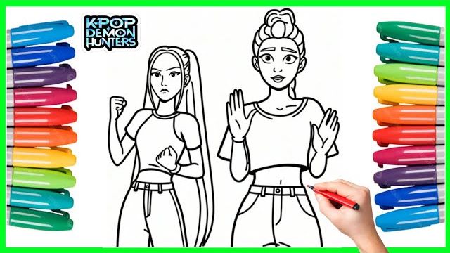 РИСУЕМ К ПОП ОХОТНИКИ НА ДЕМОНОВ РУМИ! УЧИМСЯ РИСОВАТЬ КЛАССНЫЙ МУЛЬТИК РЕАКЦИЯ НА РИСОВАНИЕ смотреть онлайн