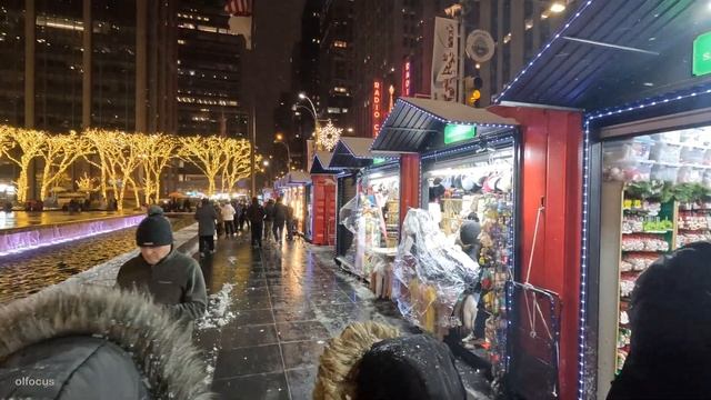 Манхэттен ночью во время снежного шторма зимний Нью Йорк ❄️🌃🗽 смотреть онлайн