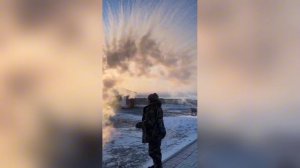 Народная морозная забава с кипятком в Сайлюгемском нацпарке