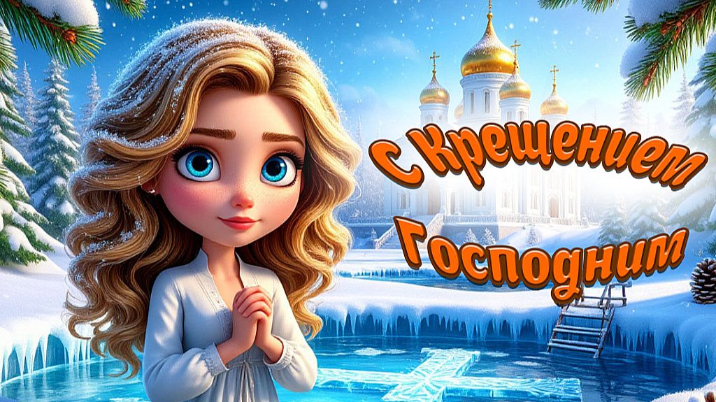 С Крещением Господним! Поздравления и Пожелания на Крещение Господне! Музыкальные Поздравления смотреть онлайн