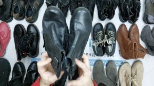 40310 Обувь демисезонная, зимняя (~90% нат. кожа), 24пак, scarpe invernale, секонд (cream/extra) опт