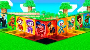 Я НАШЁЛ ПОДВАЛЫ ЭВОЛЮЦИИ ЩЕНЯЧИЙ ПАТРУЛЬ РАЙДЕР СКАЙ ЛЕДИ БАГ ФИКСИКИ в МАЙНКРАФТ PAW PATROL МУЛЬТИК