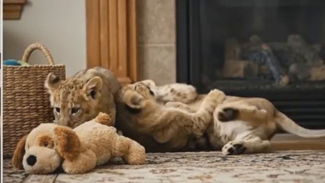 Эта девушка спасла трёх брошенных львят. смотреть онлайн