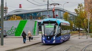 Поездка на учебном Беспилотном трамвае 71-911ЕМ "Львёнок" по маршруту №10 - (20.11.2025)