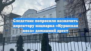 Следствие попросило назначить директору нацпарка «Куршская коса» домашний арест