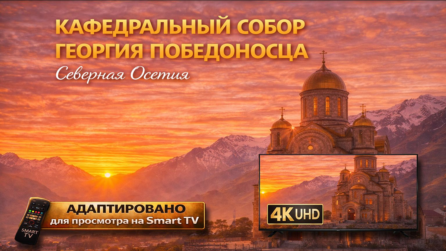 Кафедральный собор Георгия Победоносца. Республика Северная Осетия - Алания, г.Владикавказ (UHD) смотреть онлайн