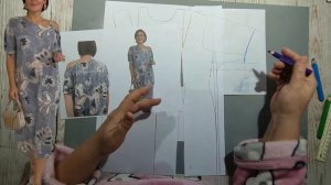 Моделирование. Платье со спущенным плечом с правой стороны и открытым с левой. Выкройка № 1934.