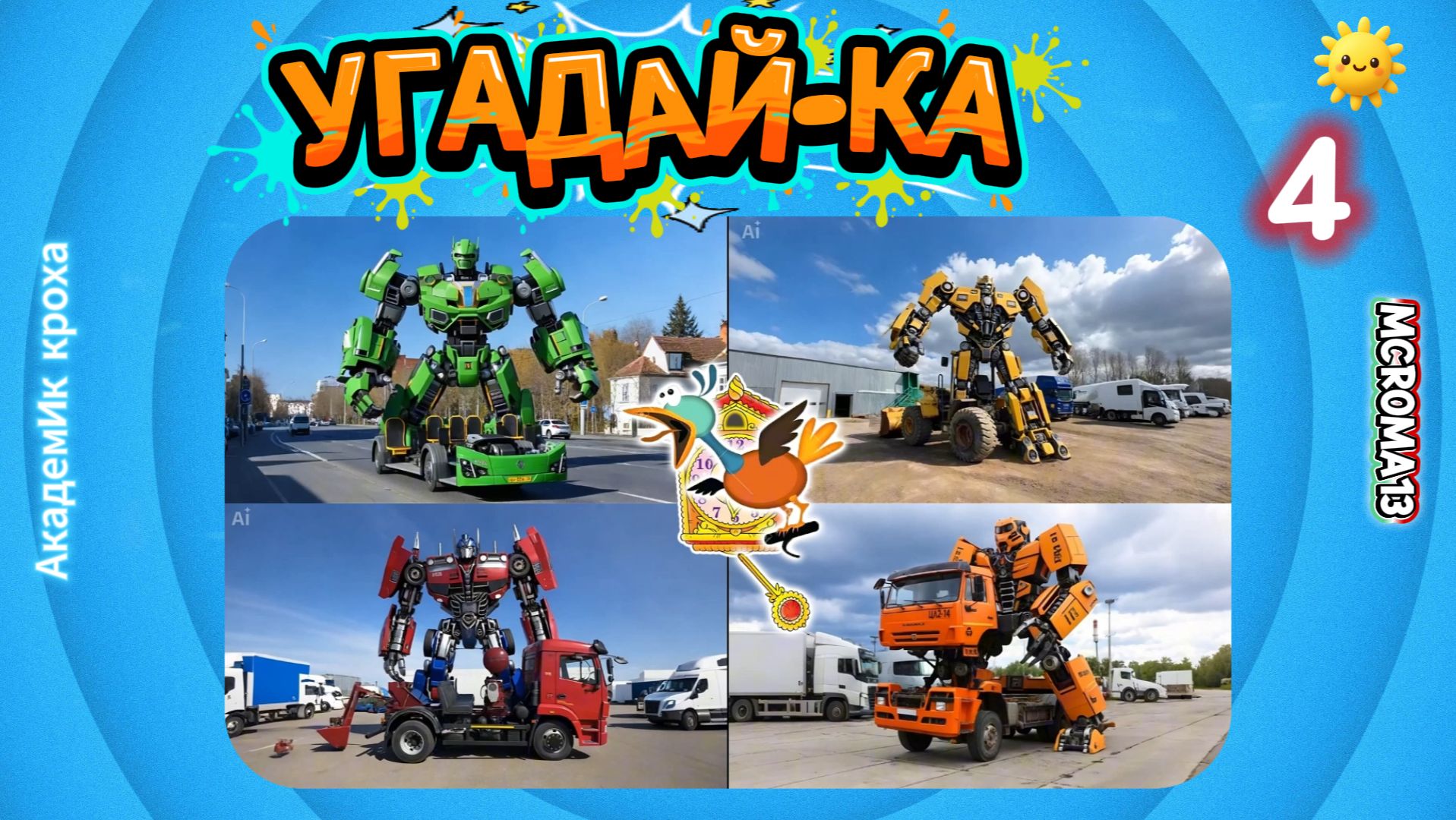 Угадай транспорт в трансформере! 10 крутых превращений — проверь себя! 🚘🚂🚒 смотреть онлайн