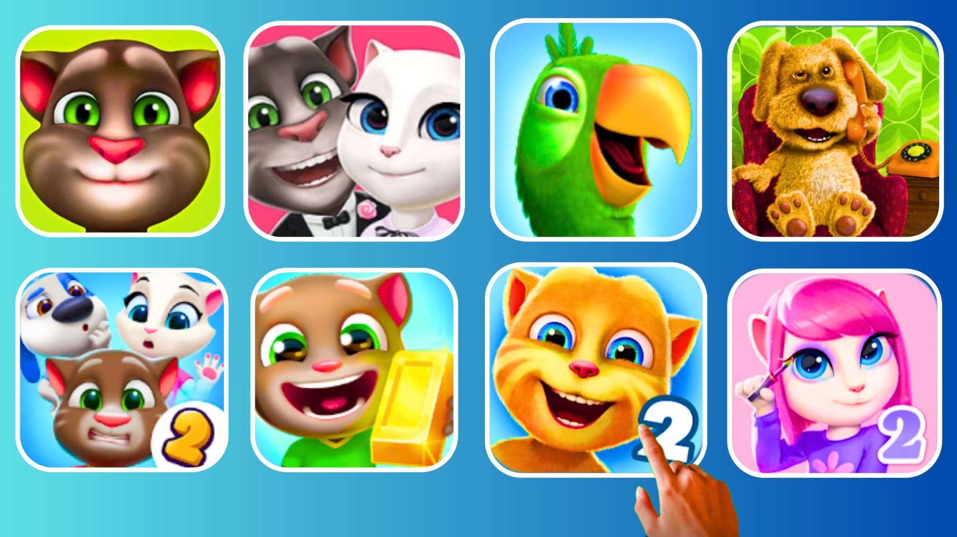 My Tom,Tom loves Angela, Talking Pierre,Talking Ben,Tom_Friends 2,Tom Run gold,Ginger 2,My Angela 2. смотреть онлайн