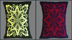 Подушка крючком с узором Звезда. Тунисское вязание. Часть 1.