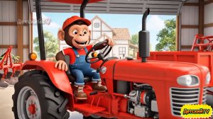 Обезьянка-фермер 🐒🚜 большой урожай помидоров 🍅 | Мультфильм для детей