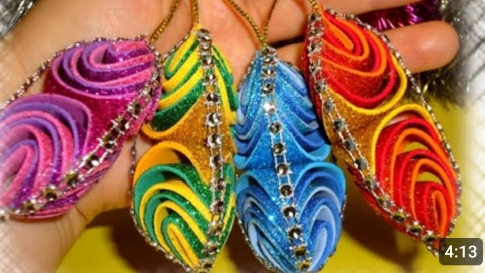 Новогоднее украшение из фоамирана_DIY FOAM EVA SHEET IDEAS смотреть онлайн